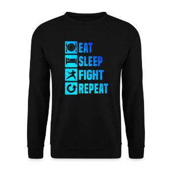 Kungfu Kung Fu Hommes Femmes Arts Martiaux Wushu - Sweat-shirt Unisexe - noir - Devant - Alina (178cm) & Michal (187cm)