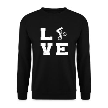 BMX Vélo BMX Garçons Cyclisme Hommes Femmes - Sweat-shirt Unisexe - noir - Devant - Alina (178cm) & Michal (187cm)