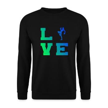 Kickboxing Boxe Hommes Boxe Femmes Kickboxing - Sweat-shirt Unisexe - noir - Devant - Alina (178cm) & Michal (187cm)
