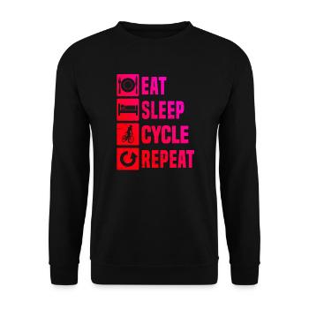 Hommes Cyclisme sur route Vélo de route Femmes - Sweat-shirt Unisexe - noir - Devant - Alina (178cm) & Michal (187cm)