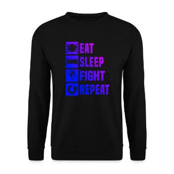 Kickboxen Kickboxer Kickboxing Boxen Boxing - Unisex Sweatshirt - black - Front - Alina (178cm) & Michal (187cm)
