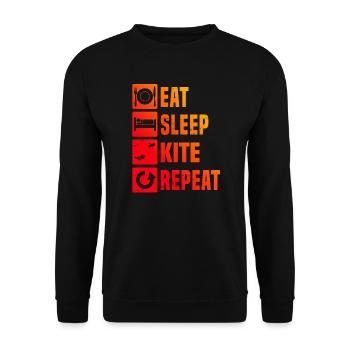 Kiten Kitesurfer Kitesurf Kitesurfen Kite - Sweat-shirt Unisexe - noir - Devant - Alina (178cm) & Michal (187cm)