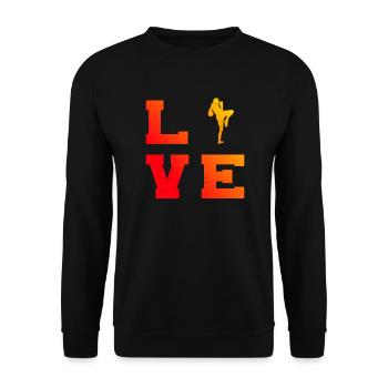 Women's Thai Boxer Men Thaiboxing Thai Boxing - Unisex Sweatshirt - black - Front - Alina (178cm) & Michal (187cm)