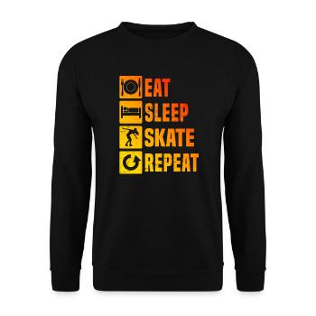 Men's Roller Skating Roller Skates Skate Women - Unisex Sweatshirt - black - Front - Alina (178cm) & Michal (187cm)