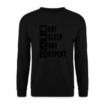 Ski Femmes Hommes Ski Cascade Ski Freestyle Ski - Sweat-shirt Unisexe - noir - Devant - Alina (178cm) & Michal (187cm)