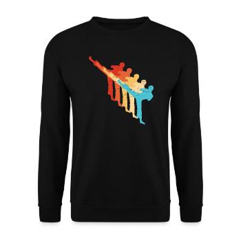 Men's Kickboxing Women's Kickboxing - Unisex Sweatshirt - black - Front - Alina (178cm) & Michal (187cm)