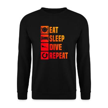 Scuba Diver Hommes Diver Diver Femmes - Sweat-shirt Unisexe - noir - Devant - Alina (178cm) & Michal (187cm)