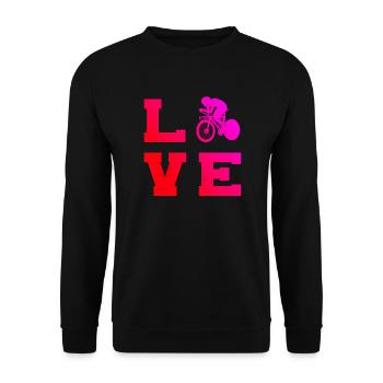 Roadbike Damen Rennradfahrer Rennradfahren - Unisex Pullover - Schwarz - Vorne - Alina (178cm) & Michal (187cm)