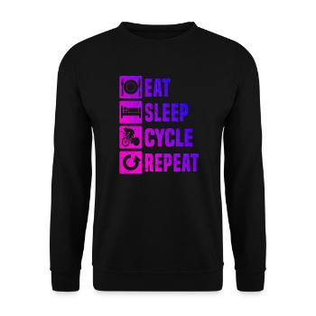 Cycliste sur route Vélo de route Cycliste sur route Hommes - Sweat-shirt Unisexe - noir - Devant - Alina (178cm) & Michal (187cm)
