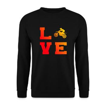 Dirt Bike Femmes Dirt Biker Freestyle Motocross - Sweat-shirt Unisexe - noir - Devant - Alina (178cm) & Michal (187cm)