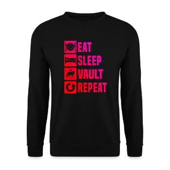 Women's Horse Performance Equine Gymnastics - Unisex Sweatshirt - black - Front - Alina (178cm) & Michal (187cm)