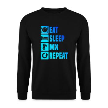 Motocross Dirt Bike Supermoto Freestyle Motocross - Unisex Pullover - Schwarz - Vorne - Alina (178cm) & Michal (187cm)