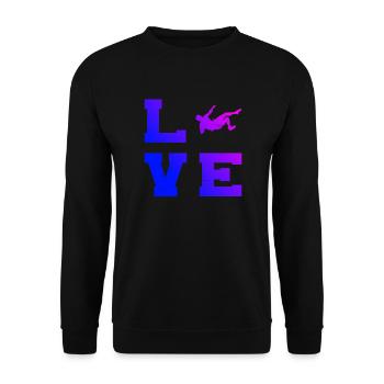 Climbing Bouldering Climbing Bouldering Climber - Unisex Sweatshirt - black - Front - Alina (178cm) & Michal (187cm)