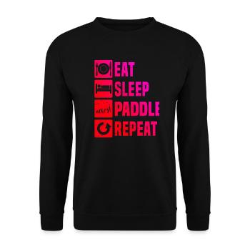 Paddle Court Damen Paddle Racket Paddle Tennis - Unisex Pullover - Schwarz - Vorne - Alina (178cm) & Michal (187cm)