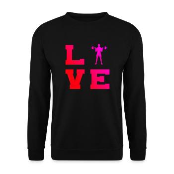 Endurance Training Women's Weightlifting Strength Training - Unisex Sweatshirt - black - Front - Alina (178cm) & Michal (187cm)