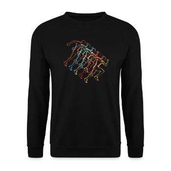 Fitness Running Cross Country Running Homme - Sweat-shirt Unisexe - noir - Devant - Alina (178cm) & Michal (187cm)