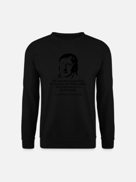 Hegel: Das was ist zu begreifen, ist Aufgabe der - Unisex Pullover - Schwarz