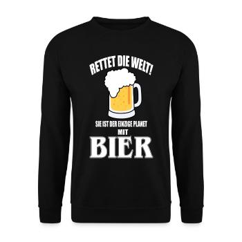 Funny beer party drink gift - Unisex Sweatshirt - black - Front - Alina (178cm) & Michal (187cm)