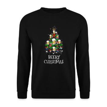 Bière de Noël - Sweat-shirt Unisexe - noir - Devant - Alina (178cm) & Michal (187cm)