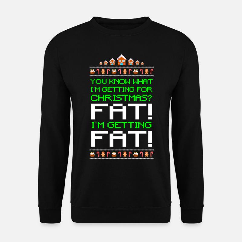Getting fat Ugly Christmas - Sweat-shirt Unisexe - noir