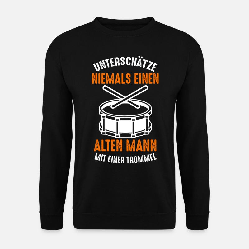 Trommel Drummer Trommeln Drumsticks Rührtrommel - Unisex Pullover - Schwarz