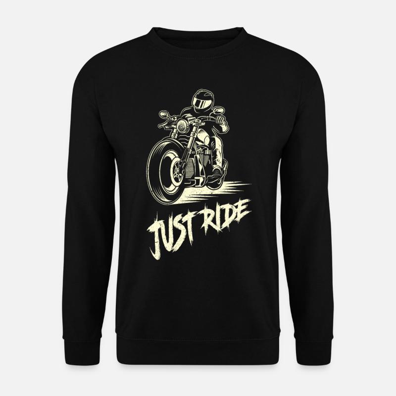 Biker Motorradfahrer Bike Motorrad Rocker Moped - Unisex Pullover - Schwarz
