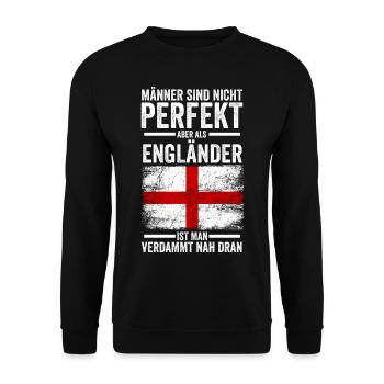 England Engländer Englisches - Unisex Pullover - Schwarz - Vorne - Alina (178cm) & Michal (187cm)