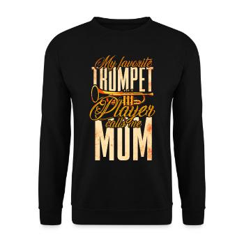 Trompette Mère Cuivres Musique - Sweat-shirt Unisexe - noir - Devant - Alina (178cm) & Michal (187cm)