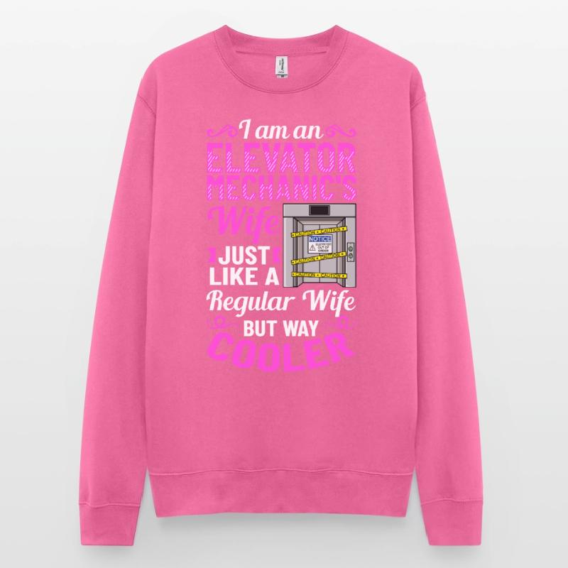 Elevator Elevator System Technician Woman Elevator Elevator Unisex Sweatshirt