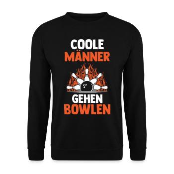 Bowler Bowlen Kegeln Bowling - Unisex Pullover - Schwarz - Vorne - Alina (178cm) & Michal (187cm)