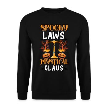 Spooky Laws Mystical Clause Creepy - Unisex Sweatshirt - black - Front - Alina (178cm) & Michal (187cm)