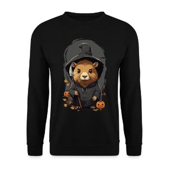 Hamster magique Halloween Cartoon Design - Sweat-shirt Unisexe - noir - Devant - Alina (178cm) & Michal (187cm)