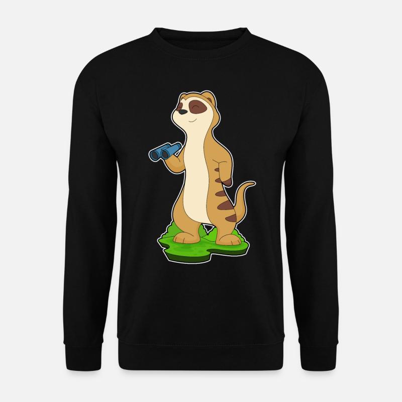 Erdmännchen Fernglas - Unisex Pullover - Schwarz