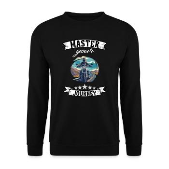 Motorcycle Freedom Motorcycle Bin Gift Gift - Unisex Sweatshirt - black - Front - Alina (178cm) & Michal (187cm)
