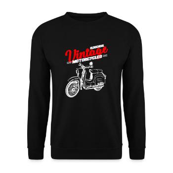 Cyclomoteur Schwalbe Mokick Cult 70s Oldschool - Sweat-shirt Unisexe - noir - Devant - Alina (178cm) & Michal (187cm)