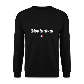 MONTAUBAN - Sweat-shirt Unisexe - noir - Devant - Alina (178cm) & Michal (187cm)