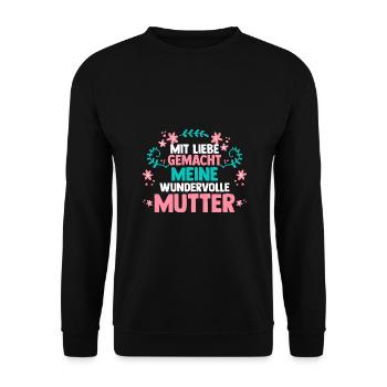 Mom Mother's Day Mom - Unisex Sweatshirt - black - Front - Alina (178cm) & Michal (187cm)