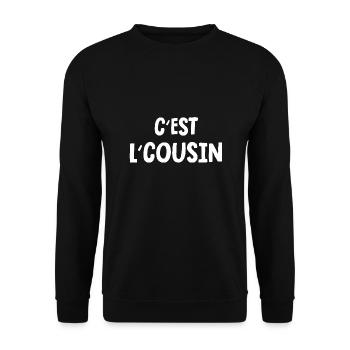 c'est l'cousin - Sweat-shirt Unisexe - noir - Devant - Alina (178cm) & Michal (187cm)