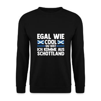 Ecossais Ecosse Ecosse Ecosse - Sweat-shirt Unisexe - noir - Devant - Alina (178cm) & Michal (187cm)
