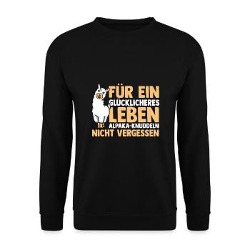 Alpaga - Sweat-shirt Unisexe - noir - Devant - Alina (178cm) & Michal (187cm)