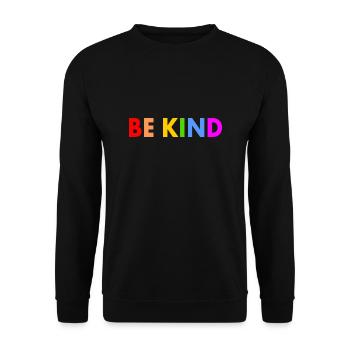 Be kind - Sweat-shirt Unisexe - noir - Devant - Alina (178cm) & Michal (187cm)