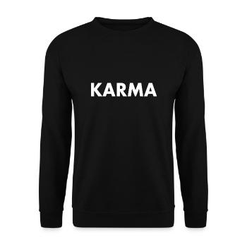 Karma - Unisex Sweatshirt - black - Front - Alina (178cm) & Michal (187cm)
