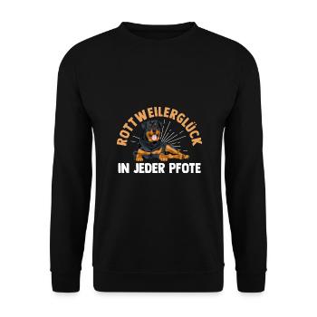 Dog Rottweiler - Unisex Sweatshirt - black - Front - Alina (178cm) & Michal (187cm)