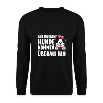 Chien Propriétaire de chien Propriétaire de chien Dresseur de chiens Chiens - Sweat-shirt Unisexe - noir - Devant - Alina (178cm) & Michal (187cm)