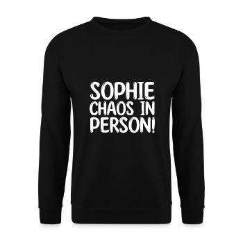 First name Sophie - Unisex Sweatshirt - black - Front - Alina (178cm) & Michal (187cm)