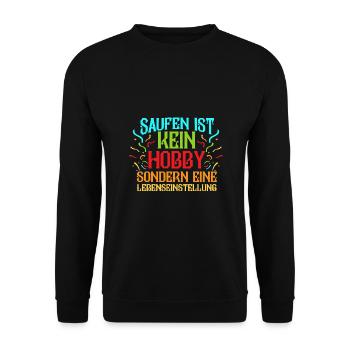 Carnival Costume Beer Carnival Carnival - Unisex Sweatshirt - black - Front - Alina (178cm) & Michal (187cm)