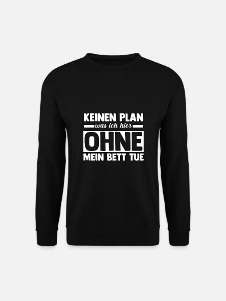 Langschläfer Shlafen Faul - Unisex Pullover - Schwarz