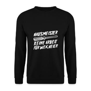 Facility Manager Gardien Gardien - Sweat-shirt Unisexe - noir - Devant - Alina (178cm) & Michal (187cm)