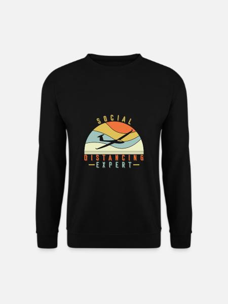Social Distancing Expert Glider - Unisex Sweatshirt - black