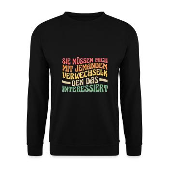 Dictons drôles, collègues de travail, humour de bureau - Sweat-shirt Unisexe - noir - Devant - Alina (178cm) & Michal (187cm)